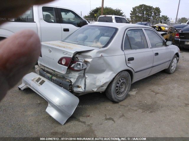 1NXBR12E51Z514588 - 2001 TOYOTA COROLLA CE/LE/S SILVER photo 4