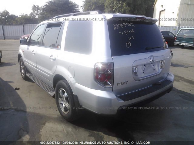 5FNYF28398B013547 - 2008 HONDA PILOT SE SILVER photo 3