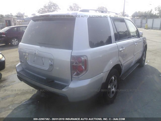 5FNYF28398B013547 - 2008 HONDA PILOT SE SILVER photo 4