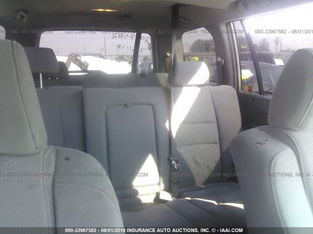 5FNYF28398B013547 - 2008 HONDA PILOT SE SILVER photo 8