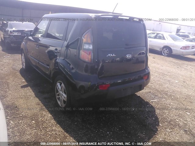 KNDJT2A28B7281921 - 2011 KIA SOUL +/!/SPORT BLACK photo 3