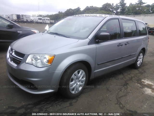 2C4RDGBG1ER276201 - 2014 DODGE GRAND CARAVAN SE SILVER photo 2