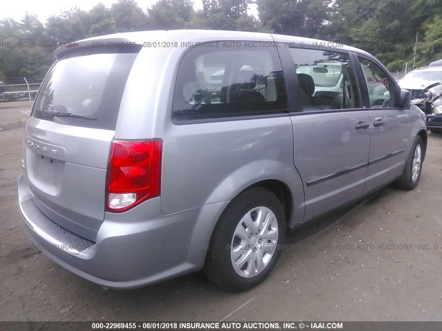 2C4RDGBG1ER276201 - 2014 DODGE GRAND CARAVAN SE SILVER photo 4