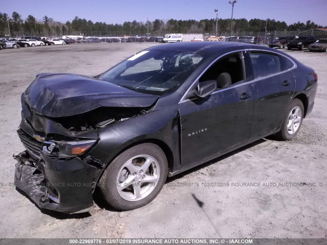 1G1ZB5ST5HF279338 - 2017 CHEVROLET MALIBU LS GRAY photo 2