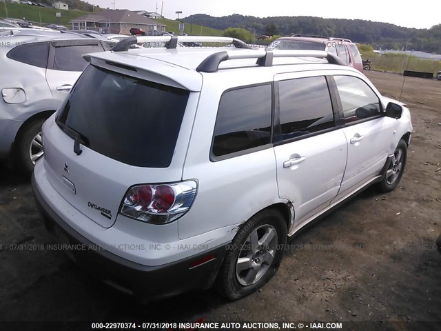 JA4LZ41G43U094512 - 2003 MITSUBISHI OUTLANDER XLS WHITE photo 4