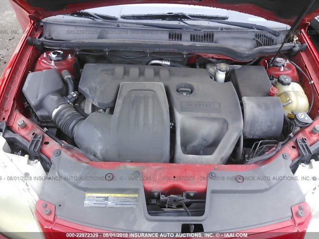 1G2AS18H397134234 - 2009 PONTIAC G5 RED photo 10