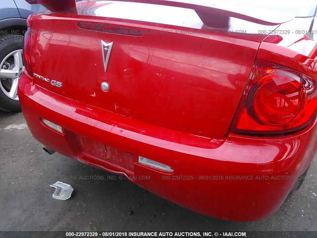 1G2AS18H397134234 - 2009 PONTIAC G5 RED photo 6