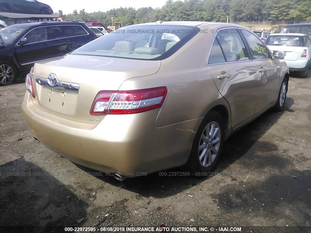 4T1BK3EK0AU606760 - 2010 TOYOTA CAMRY SE/LE/XLE GOLD photo 4