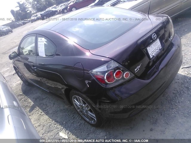 JTKDE3B79A0310091 - 2010 TOYOTA SCION TC იასამნისფერი ფოტო 3