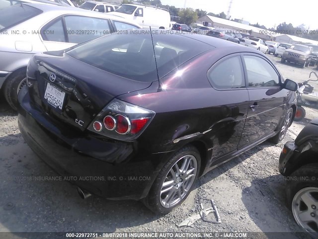 JTKDE3B79A0310091 - 2010 TOYOTA SCION TC იასამნისფერი ფოტო 4