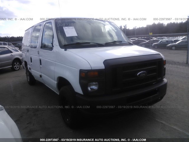 1FTNE1EW9CDA17354 - 2012 FORD ECONOLINE E150 VAN WHITE photo 1