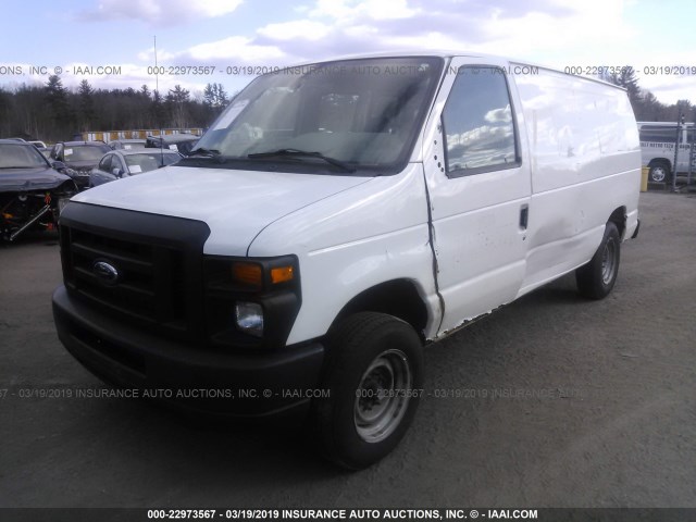 1FTNE1EW9CDA17354 - 2012 FORD ECONOLINE E150 VAN WHITE photo 2