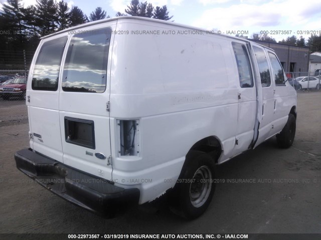 1FTNE1EW9CDA17354 - 2012 FORD ECONOLINE E150 VAN WHITE photo 4