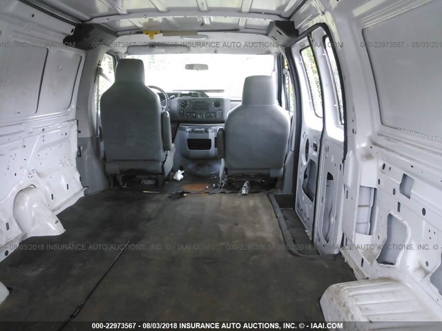 1FTNE1EW9CDA17354 - 2012 FORD ECONOLINE E150 VAN WHITE photo 8