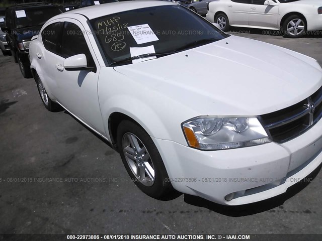 1B3CC5FB1AN235734 - 2010 DODGE AVENGER R/T WHITE photo 1