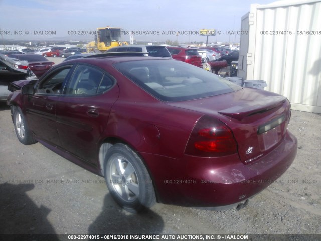 2G2WS522251171641 - 2005 PONTIAC GRAND PRIX GT MAROON photo 3