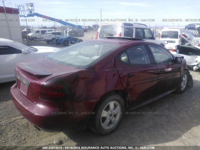 2G2WS522251171641 - 2005 PONTIAC GRAND PRIX GT MAROON photo 4