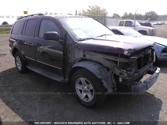 1D4HB58D54F198694 - 2004 DODGE DURANGO LIMITED MAROON photo 1