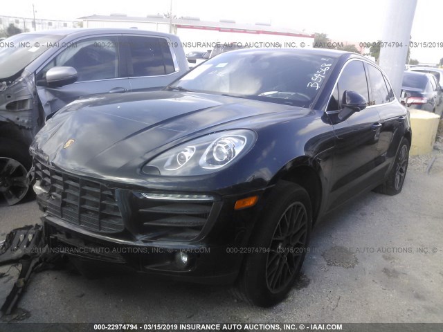 WP1AB2A5XFLB54368 - 2015 PORSCHE MACAN S BLACK photo 2