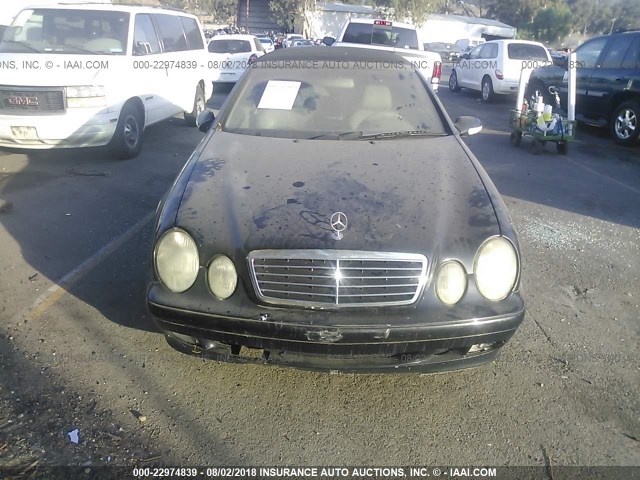 WDBLK65G62T128761 - 2002 MERCEDES-BENZ CLK 320 BLACK photo 6