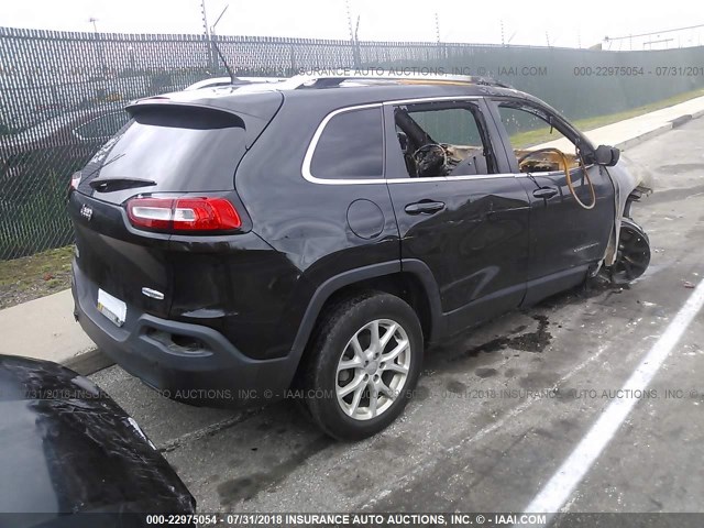 1C4PJLCBXEW154309 - 2014 JEEP CHEROKEE LATITUDE BLACK photo 4