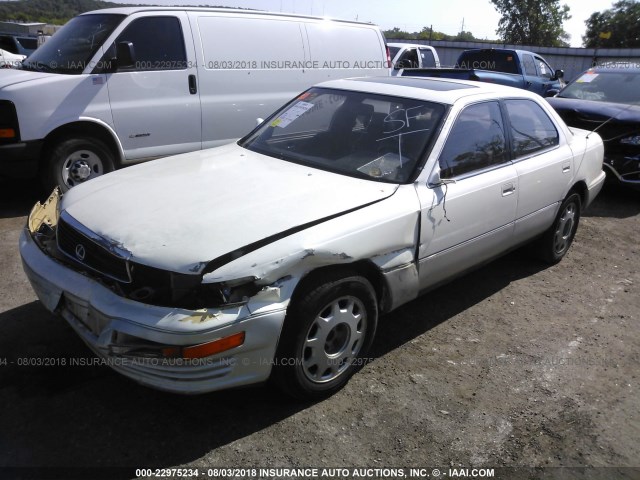 JT8UF11E3M0049231 - 1991 LEXUS LS 400 WHITE photo 2