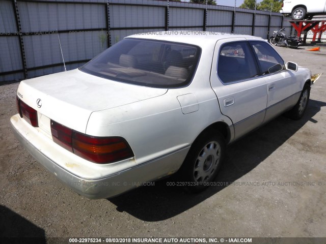 JT8UF11E3M0049231 - 1991 LEXUS LS 400 WHITE photo 4