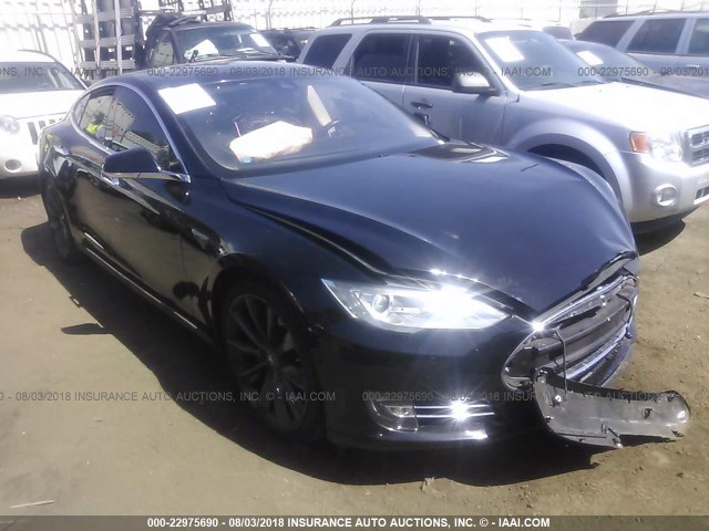 5YJSA1H17EFP66891 - 2014 TESLA MODEL S BLACK photo 1