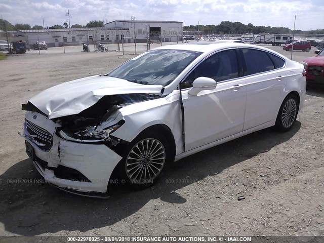 3FA6P0K94ER142804 - 2014 FORD FUSION TITANIUM WHITE photo 2