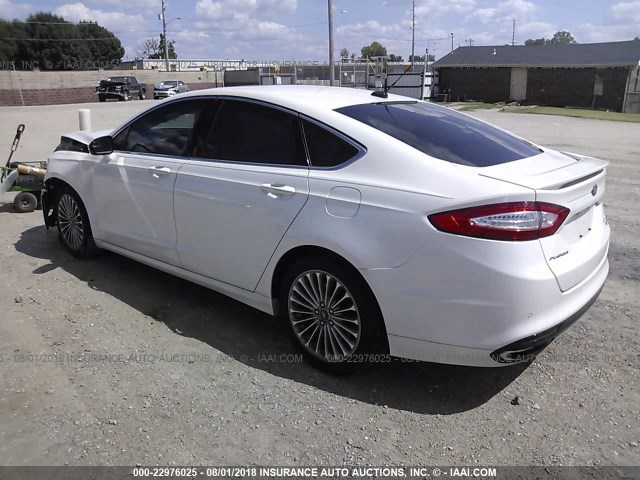 3FA6P0K94ER142804 - 2014 FORD FUSION TITANIUM WHITE photo 3