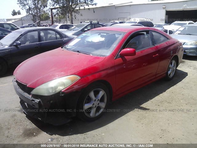 4T1CE38P75U991484 - 2005 TOYOTA CAMRY SOLARA SE/SLE RED photo 2
