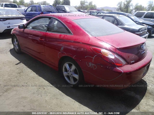 4T1CE38P75U991484 - 2005 TOYOTA CAMRY SOLARA SE/SLE RED photo 3