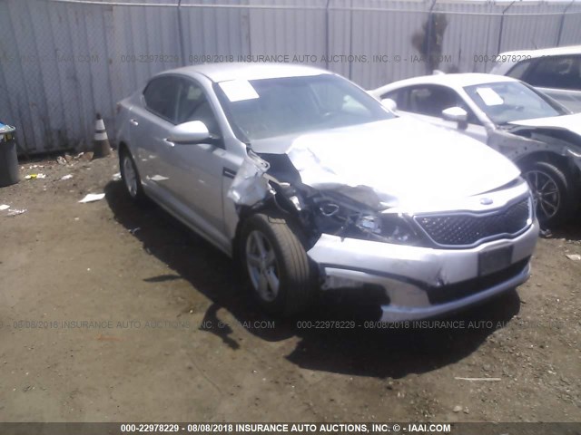 5XXGM4A78EG322560 - 2014 KIA OPTIMA LX SILVER photo 1