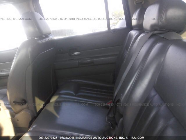 1D8HD58D15F538935 - 2005 DODGE DURANGO LIMITED GRAY photo 8