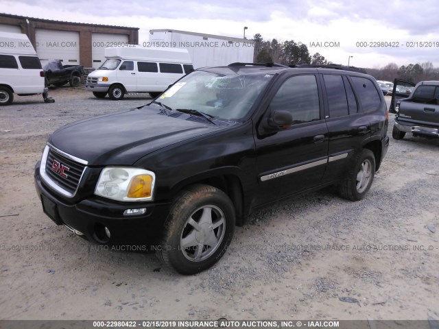 1GKDT13S822526786 - 2002 GMC ENVOY BLACK photo 2