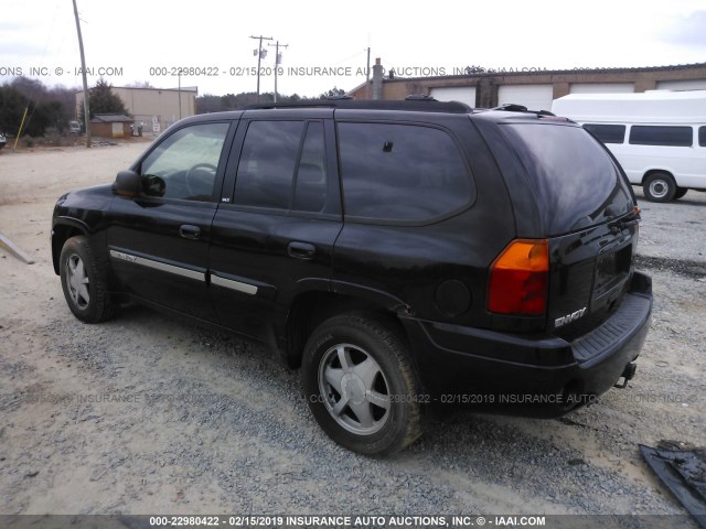 1GKDT13S822526786 - 2002 GMC ENVOY BLACK photo 3