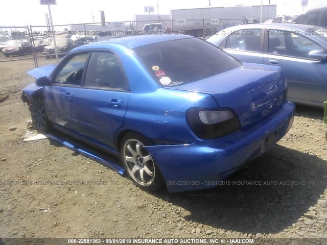 JF1GD29692G526651 - 2002 SUBARU IMPREZA WRX BLUE photo 3