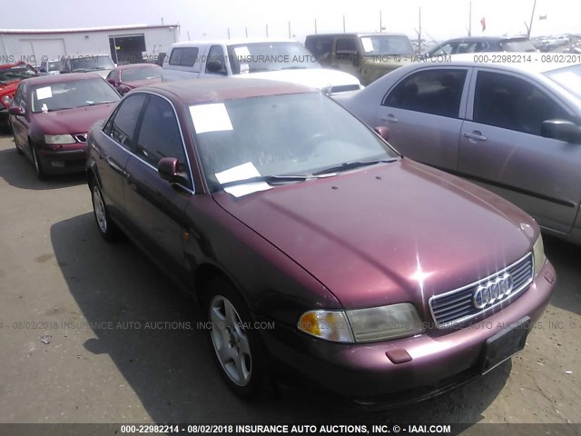 WAUED28D1WA253812 - 1998 AUDI A4 2.8 QUATTRO MAROON photo 1