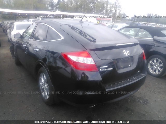 5J6TF2H55AL006412 - 2010 HONDA ACCORD CROSSTOUR EXL BLACK photo 3