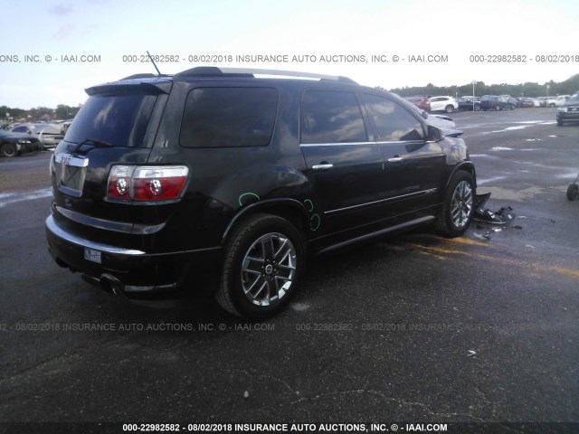 1GKKRTED8BJ380735 - 2011 GMC ACADIA DENALI BLACK photo 4