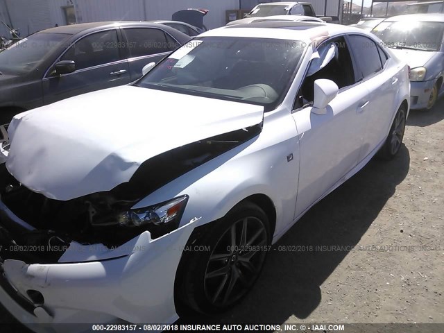 JTHBA1D20G5004181 - 2016 LEXUS IS 200T WHITE photo 2