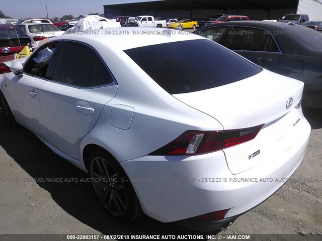 JTHBA1D20G5004181 - 2016 LEXUS IS 200T WHITE photo 3