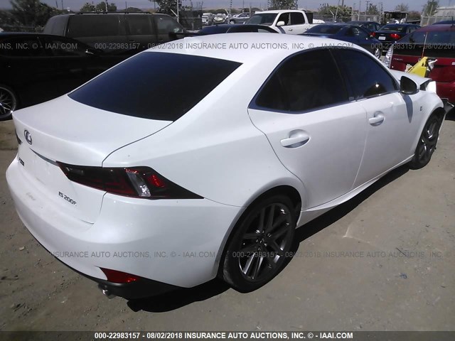 JTHBA1D20G5004181 - 2016 LEXUS IS 200T WHITE photo 4