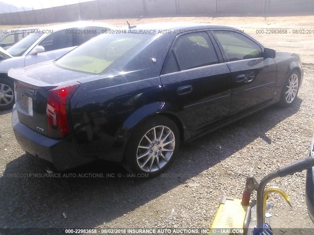 1G6DP577X60196425 - 2006 CADILLAC CTS HI FEATURE V6 BLUE photo 4