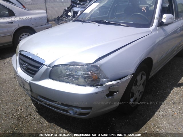 KMHDN46D04U716461 - 2004 HYUNDAI ELANTRA GLS/GT SILVER photo 6