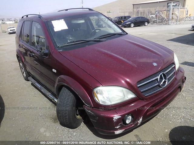 4JGAB74E1YA209262 - 2000 MERCEDES-BENZ ML 55 MAROON photo 1