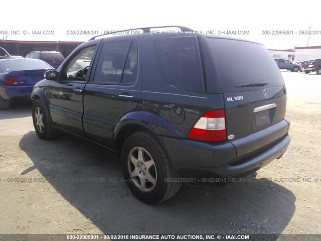 4JGAB75E52A313212 - 2002 MERCEDES-BENZ ML 500 GREEN photo 3