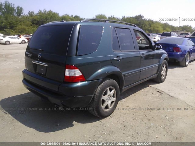 4JGAB75E52A313212 - 2002 MERCEDES-BENZ ML 500 GREEN photo 4