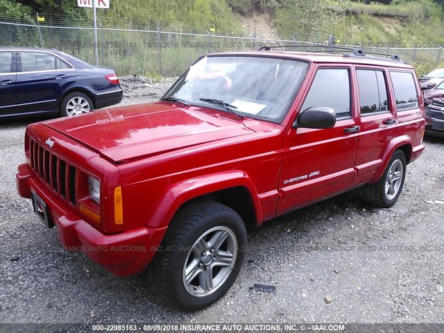 1J4FF58S41L510857 - 2001 JEEP CHEROKEE CLASSIC/LIMITED RED photo 2