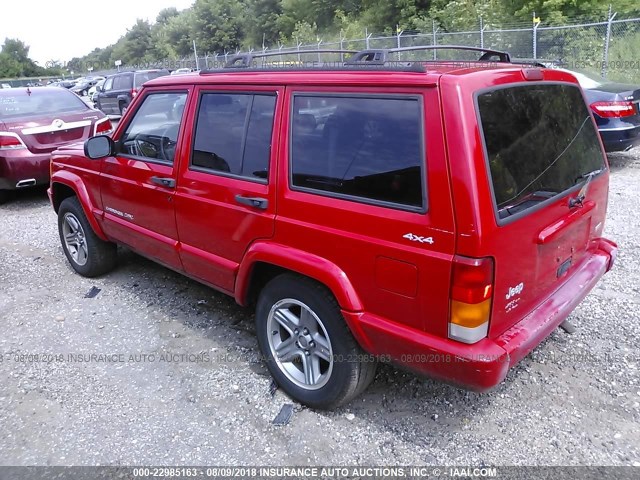 1J4FF58S41L510857 - 2001 JEEP CHEROKEE CLASSIC/LIMITED RED photo 3